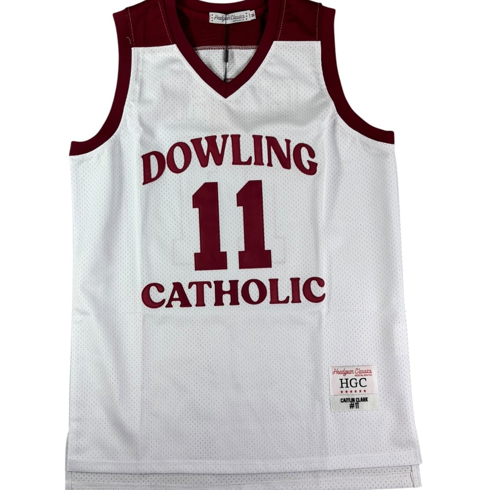 Headgear Classics Caitlin Clark Dowling Catholic Jersey‎ White/Maroon Mens M